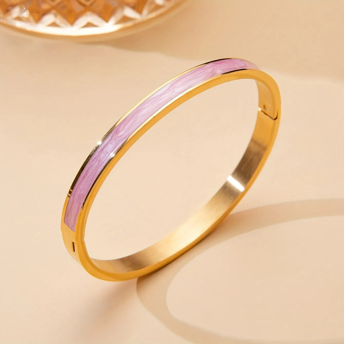 REBEL Stainless Inoxydable Stainless Steel 18K Gold Plated Roman Women Fashion Jewelry Bracelets Bangles