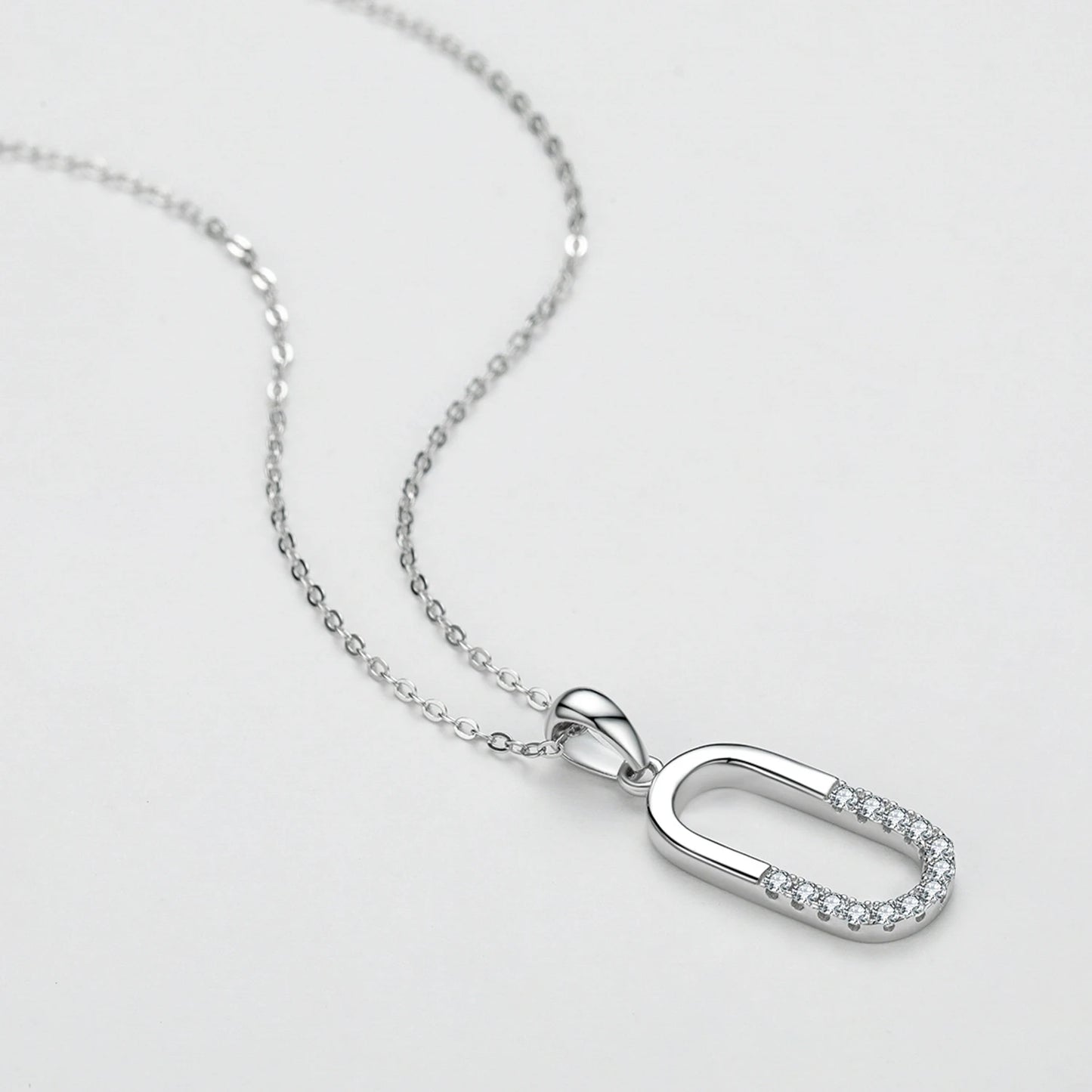 Simple Letter O Shape Geometric Oval 925 Sterling Silver Pendant Necklace Earrings For Women Anti-allergy Fine Jewelry Gifts