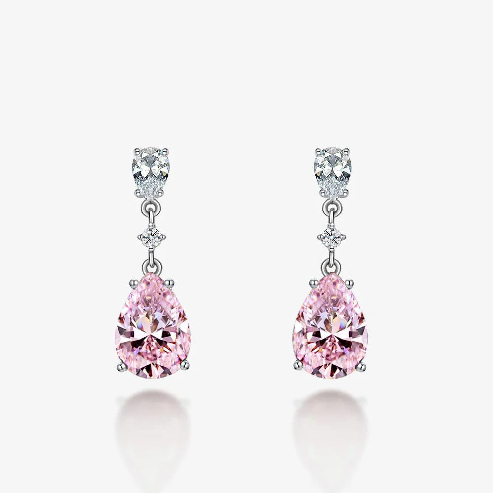 MUSHAN Jewelry Factory Dynamic Earrings Long 6 Carat Water Drop 10*14 European and American Luxury Earrings and Stud Earrings