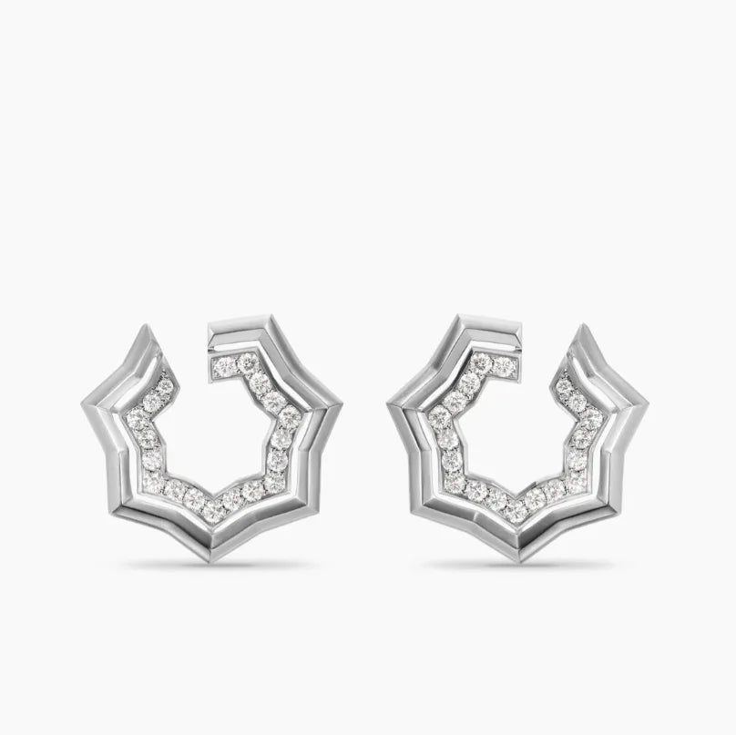 FASHIONISTA DY High-Quality Silver-Plated 27*8.5mm Diamond Earrings. Gold-Plated Earrings. Jewelry .