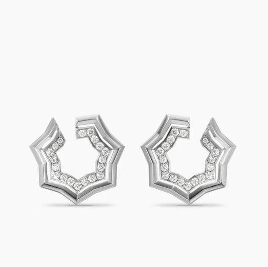 FASHIONISTA DY High-Quality Silver-Plated 27*8.5mm Diamond Earrings. Gold-Plated Earrings. Jewelry .