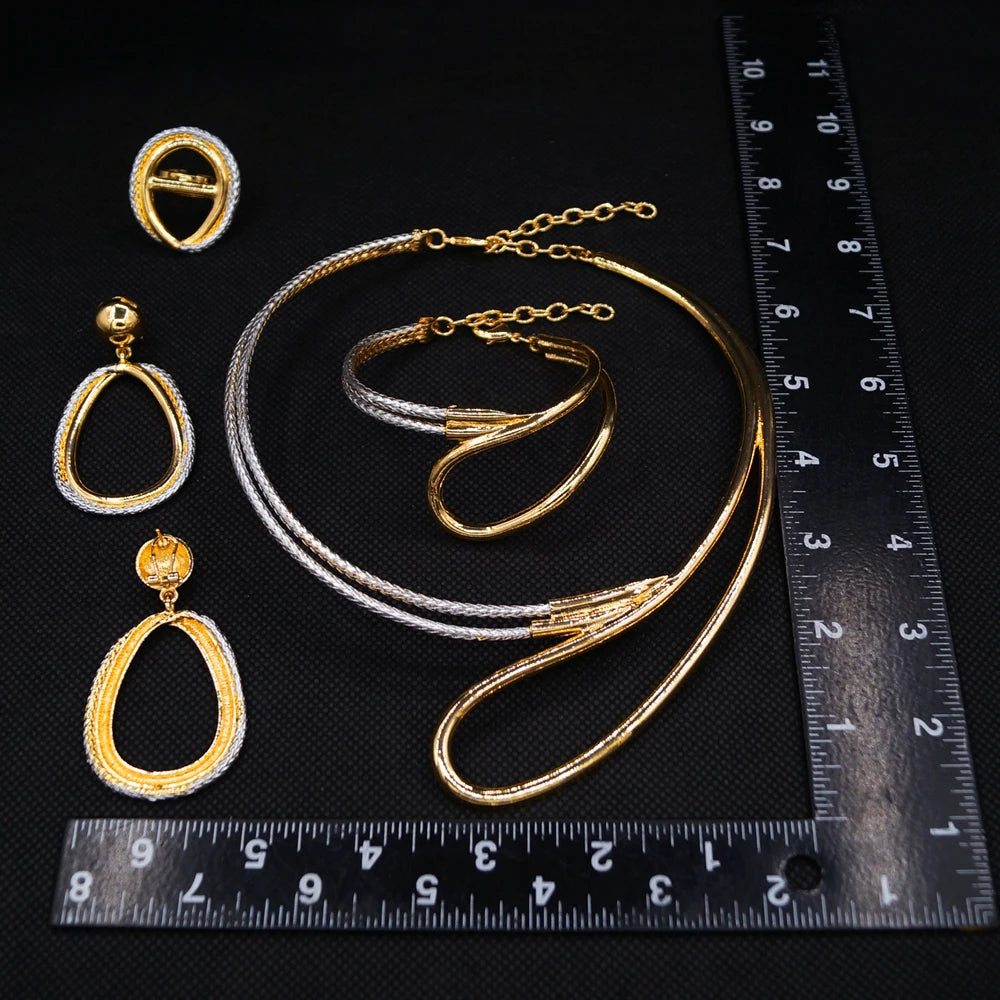Zhuerrui Italiano Gold Designs Women Jewellery Set Party Fine Costume Jewelry Set Luxury Big Necklace Jewellery Sets X0008430