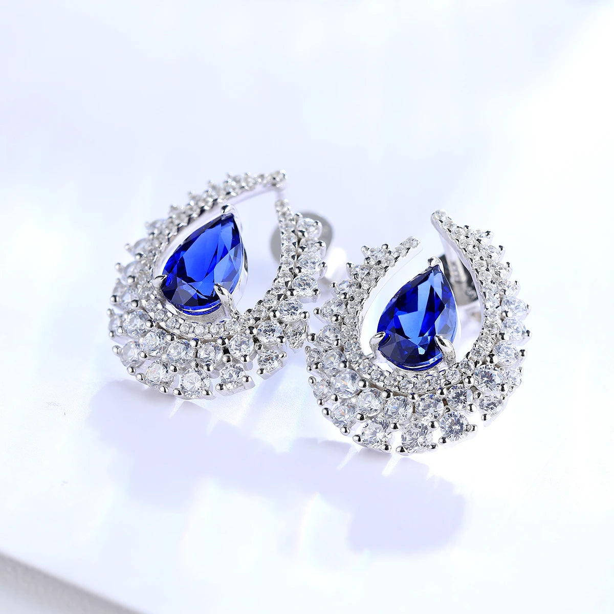 ArtistA Luxury Fancy Design Earring Women Jewelry Lab Gemstone Classic S925 Silver Women Birthday Gift Classic Earring Stud Set
