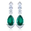 Gemfiori Zhanhao Gemfiori S925 Sterling Silver Earrings High End Pear Shaped High Carbon Diamond Silver Gold Plated Earrings