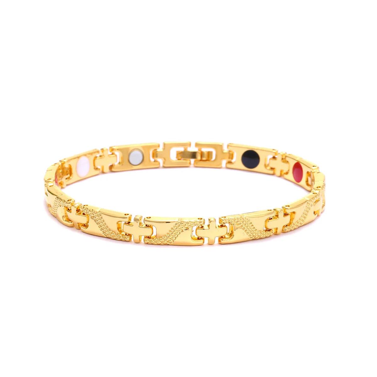 NewLife - Magnetic Kevlar Natural Stone Cross Bracelet