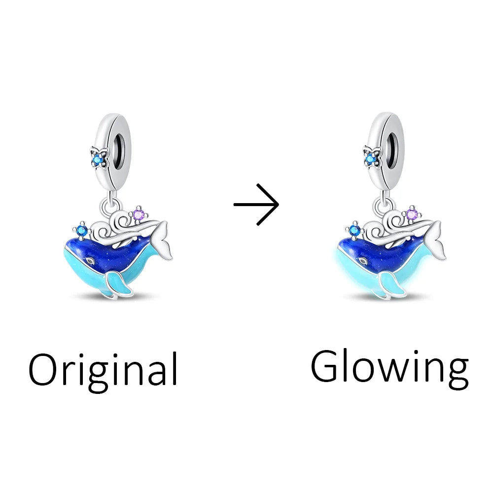 S&S Engraved Glow Pendant Charm | Silver Plated | S&S