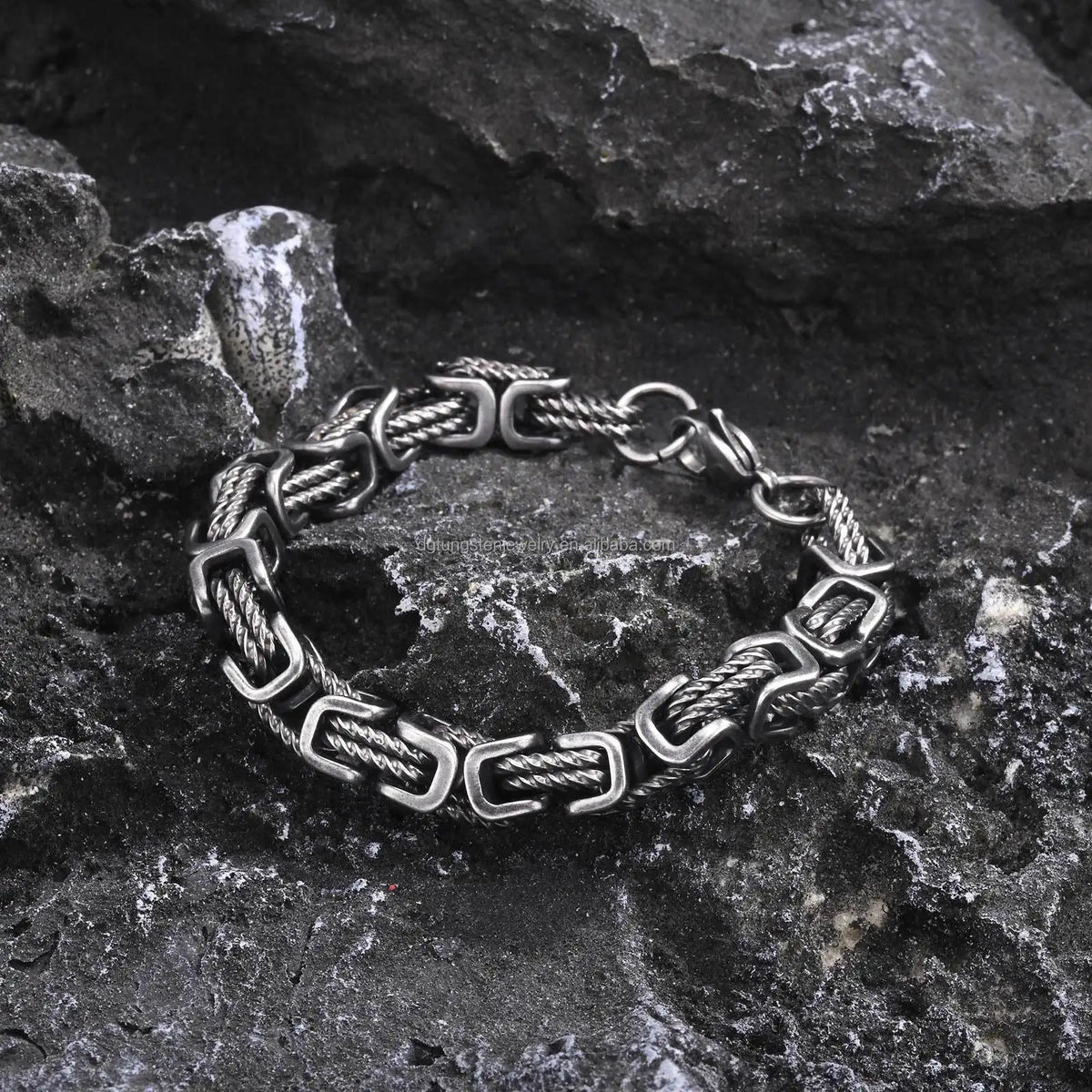 VIKING Byzantine Chain Bracelet – 8mm Stainless Steel