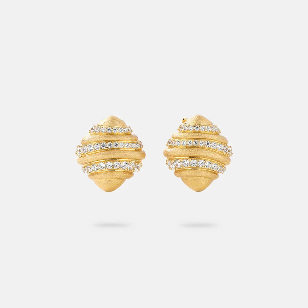 MUSHAN Jewelry Factory 925 Sterling Silver Stud Earrings High Carbon Diamond Electroplated Gold Cross Border Bestseller Jewelry
