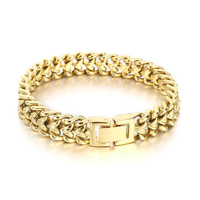 KALEN Trendy Fine Jewelry Fashion Bracelets Men Stainless Steel Sophisticated Links Bracelet Bangle