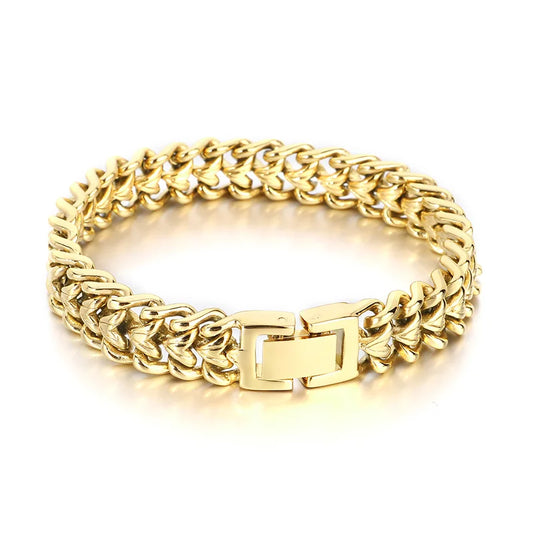 KALEN Trendy Fine Jewelry Fashion Bracelets Men Stainless Steel Sophisticated Links Bracelet Bangle