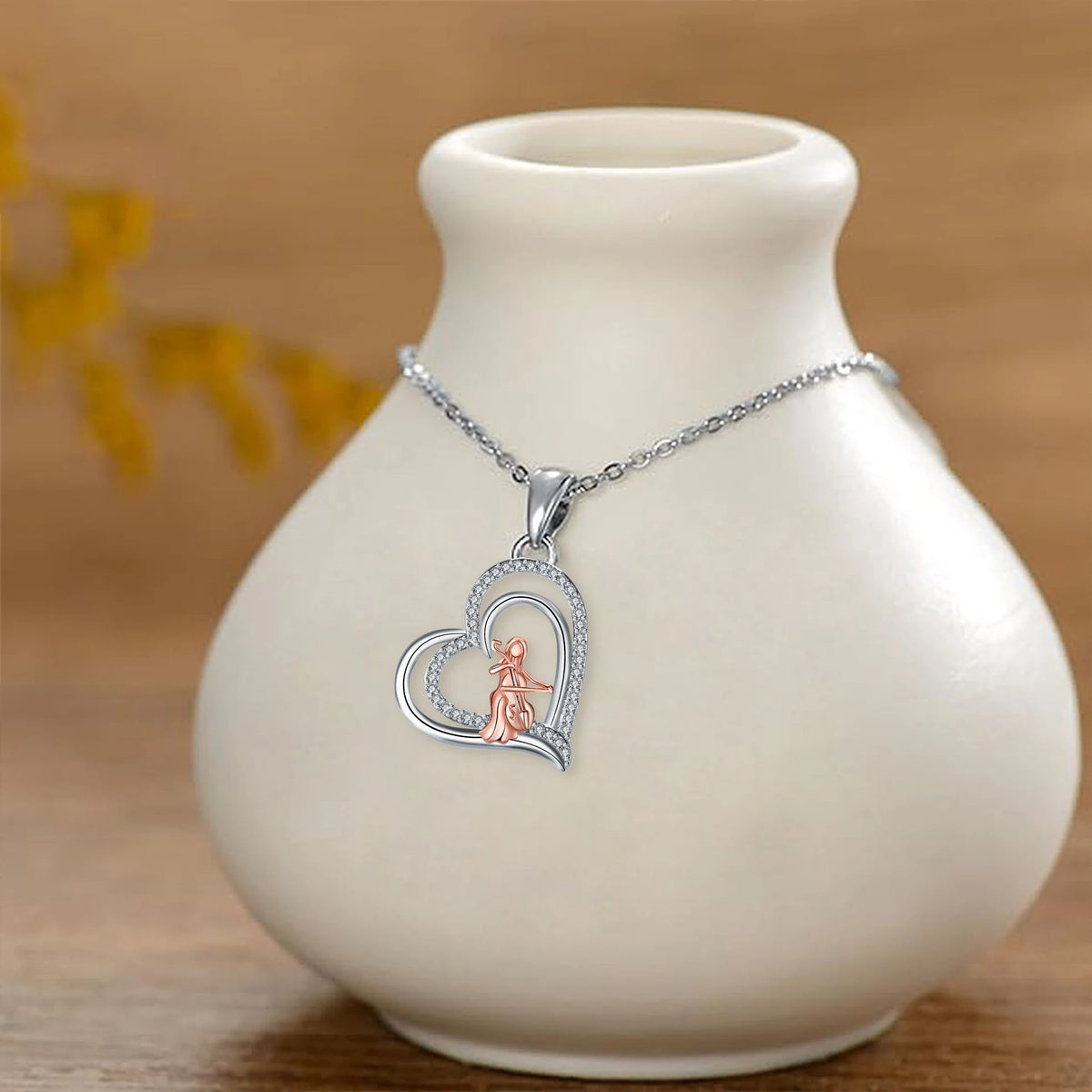 REDheart Silver Plated Heart Pendant Necklace Chai Dog Necklace Sunflower Necklace Bee Daisy Necklace Butterfly Necklace for Women Gift