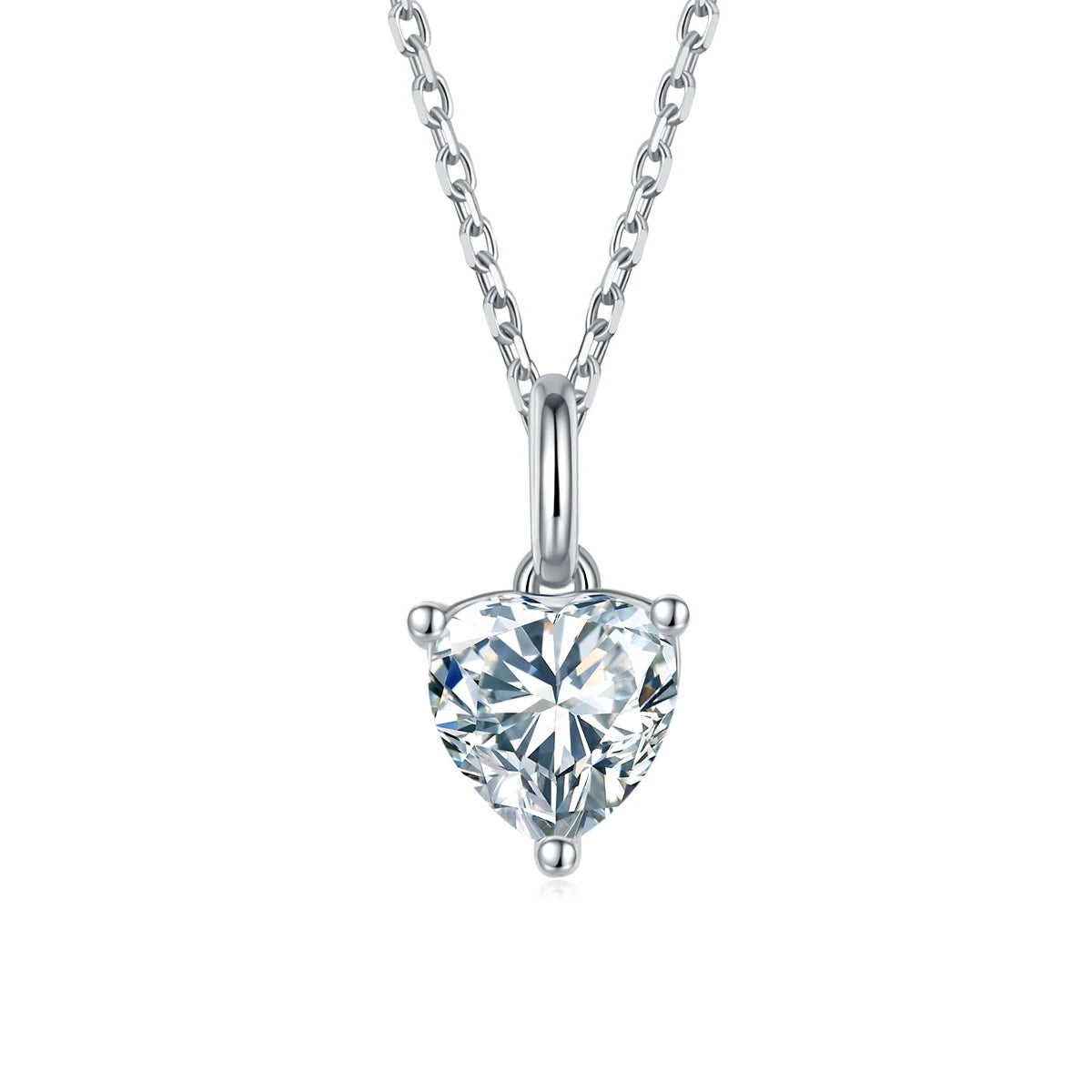 S&S Heart Shape Moissanite Jewellery Set – 925 Sterling Silver – GRA Certified – Collection