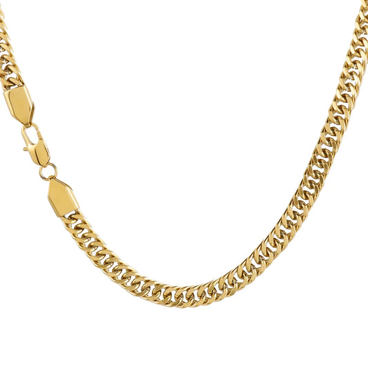 Kalen Hip-hop Stainless Steel Cuban 600mm Necklace and 215mm Bracelet Jewelry Set