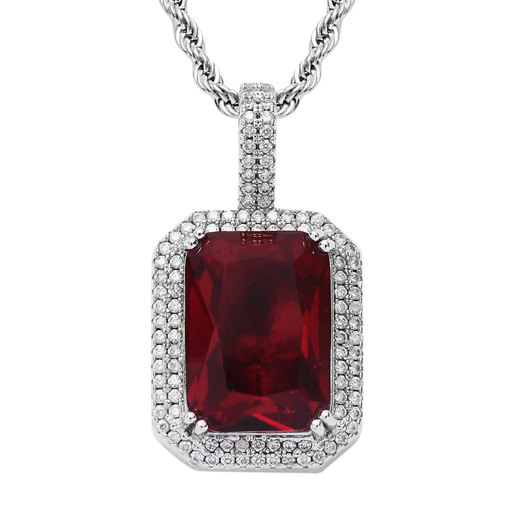 S&S Colourful CZ Geometric Pendant Necklace | Gold & Silver | S&S