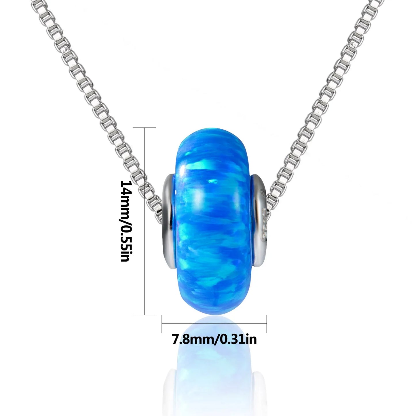 TikTok & Ins Fashionable Sporty Brass Copper Alloy Round Shape Opal Pendant Necklace for Party