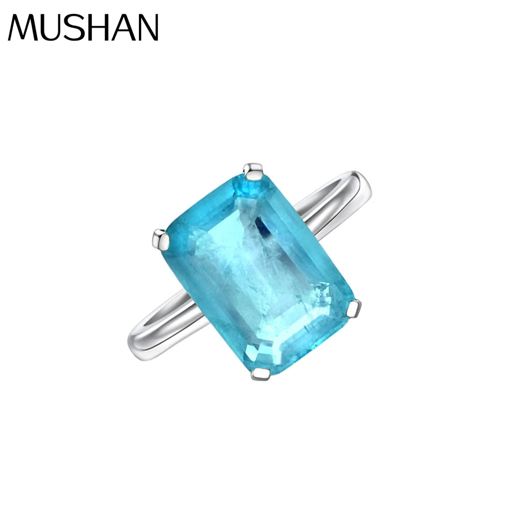 MuShan Jewelry Factory 7 Carat Ring 10*14 Synthetic Simple Women Ring Factory Direct Supply