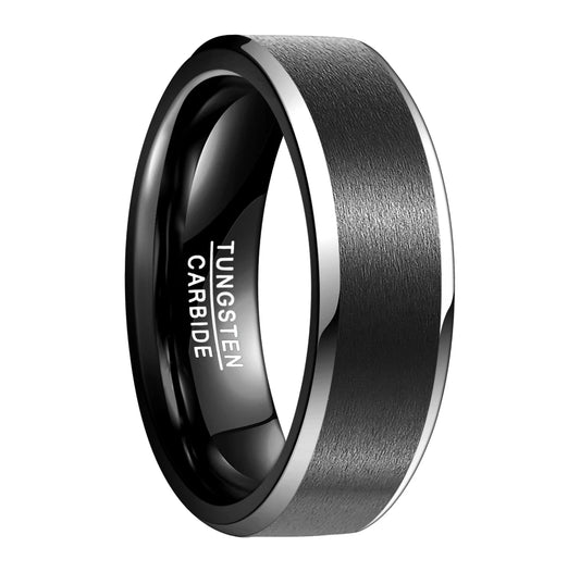 NEWLiFE REBEL Gesture Point 8mm Ring in Tungsten