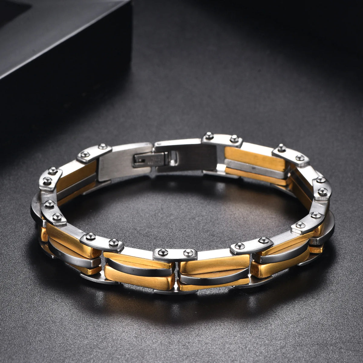 REBEL Fashion Hip Hop Stainless Steel Bracelet Vintage Wrist Chain Jewelry For Men
