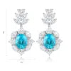Gemfiori Anster High Quality S925 Lab Grown Paraiba Earring Stud Dainty Gemstone Stud Earrings for Women Daily Wear Gift