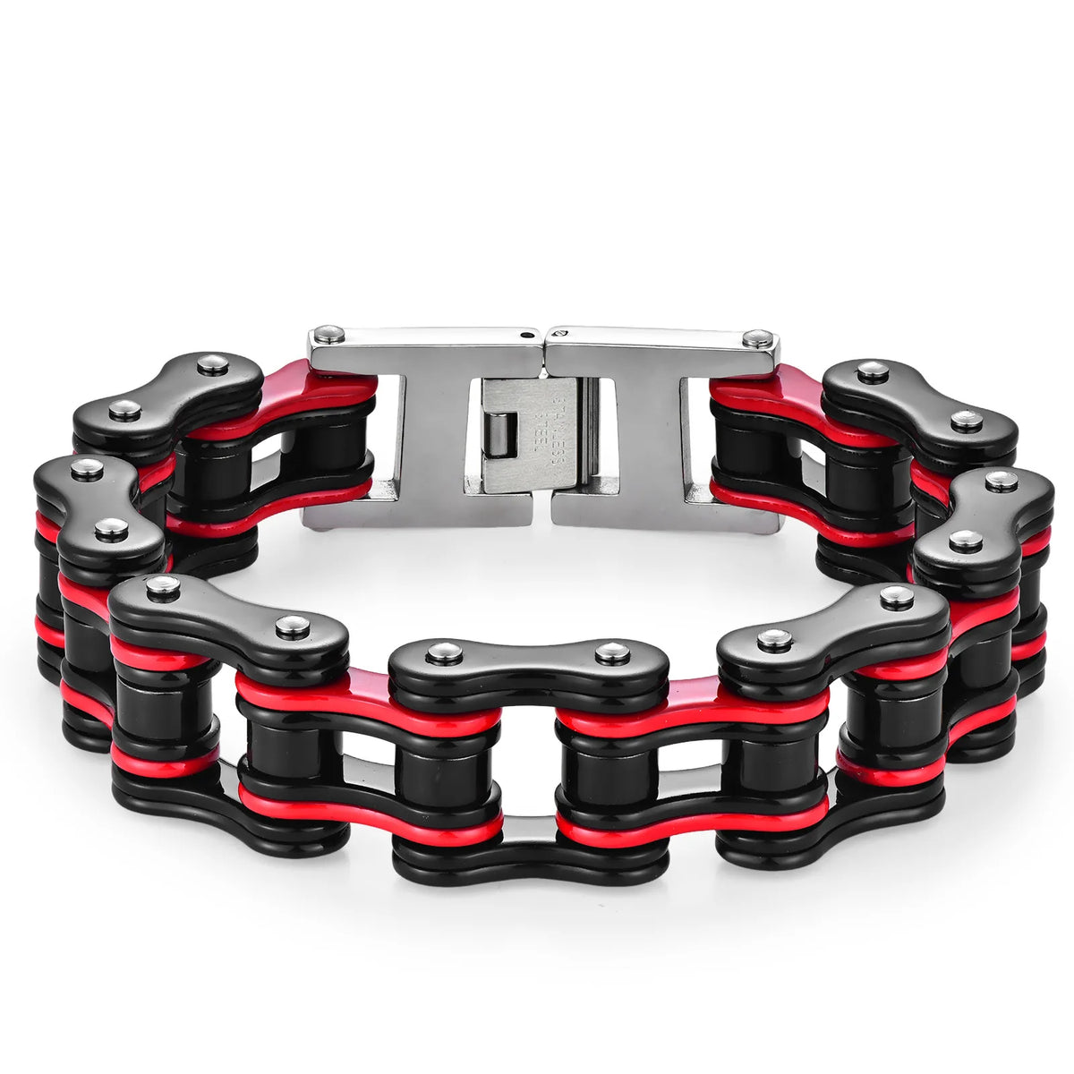 REBEL For High-End Stainless Steel Motorcycle Chain Biker Bracelet Simple Rock Men's Fashion Jewelry