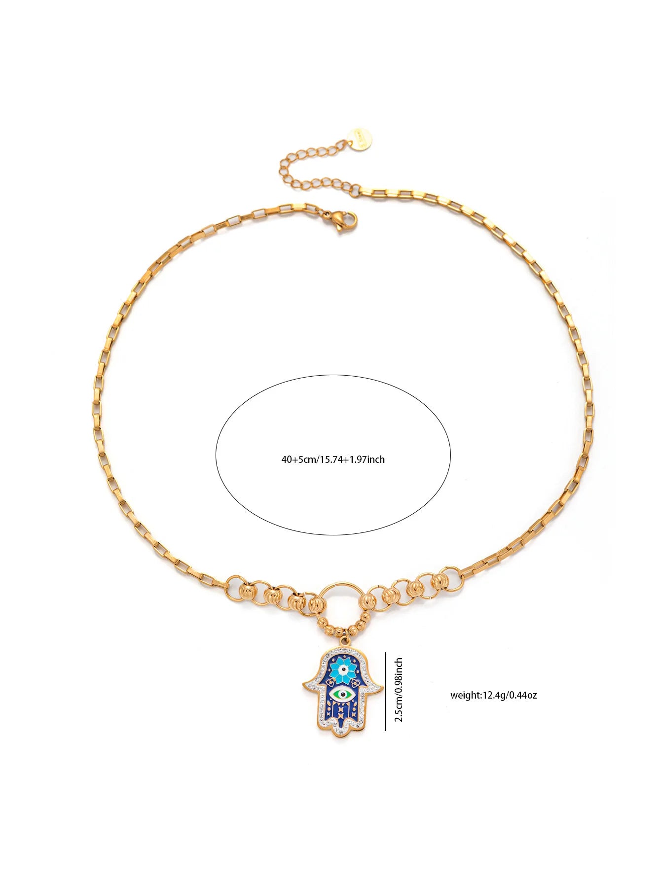 High Quality Fashion Stainless Steel Hand Necklace Earrings and Bracelet Set Women Exquisite Gold Jewelry Set