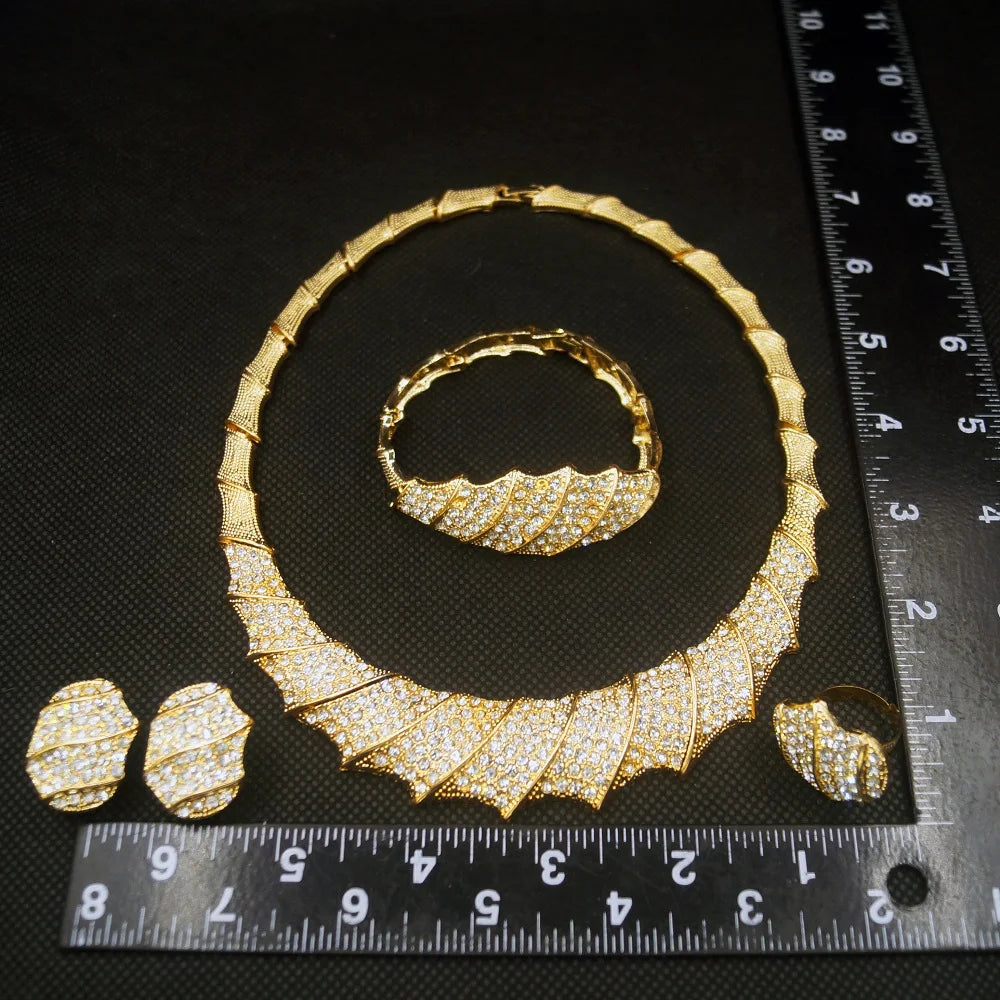 Zhuerrui Leopard Italian Gold Design Jewelry Set Premium Good Quality Wholesale Jewelry Women Wedding Party Gifts HC10029
