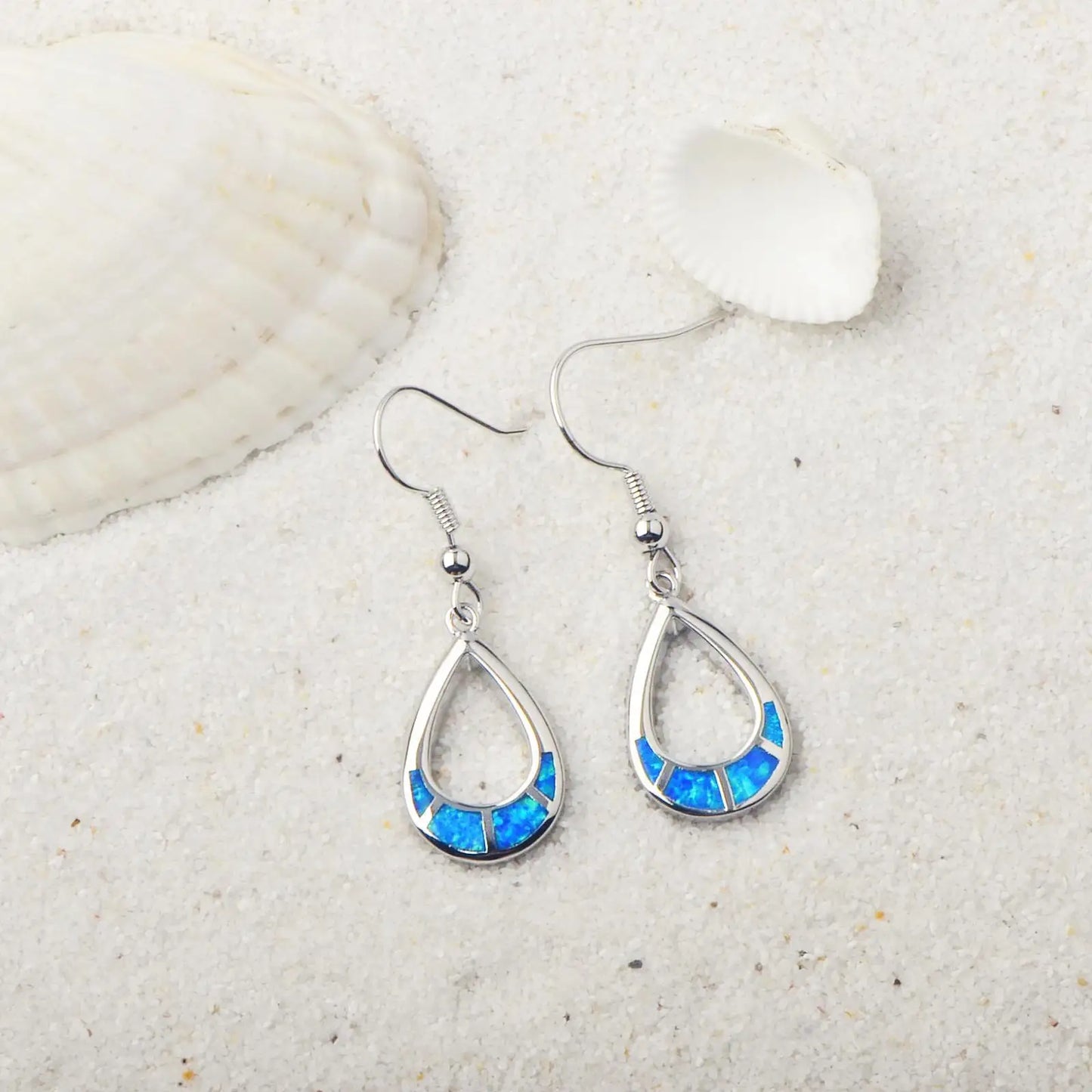 TikTok Bestseller Ocean-Inspired Drop Coin Earrings Girly Opal Jewelry