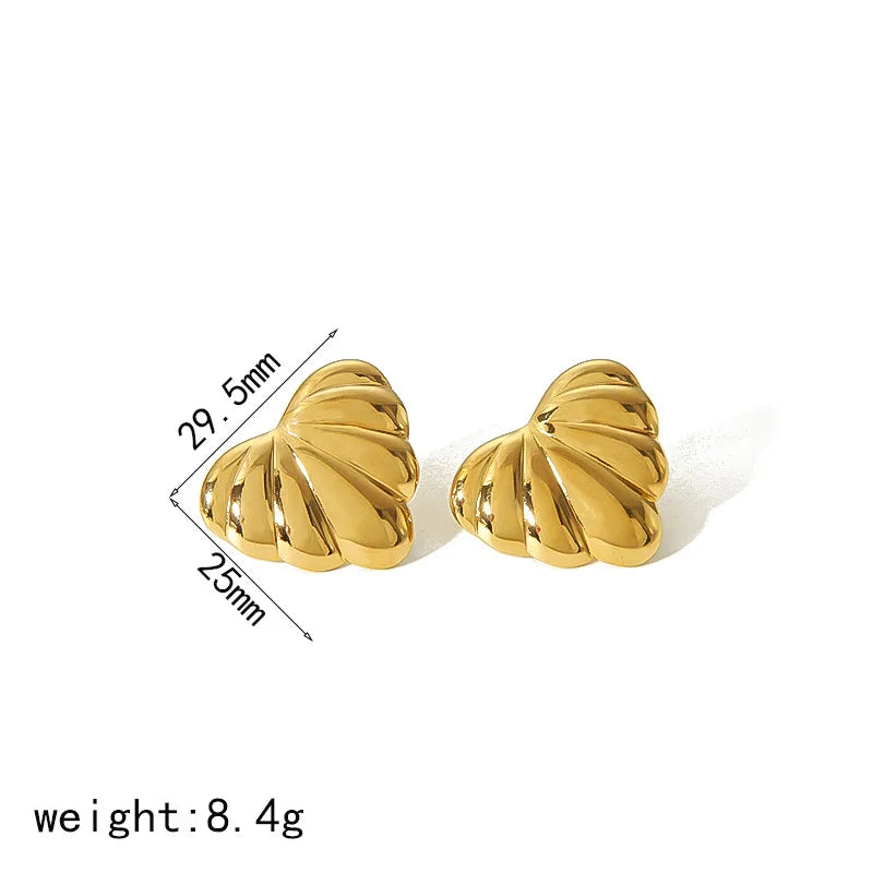 S&S Geometric Line Stud Earrings | 18K Gold Plated | S&S