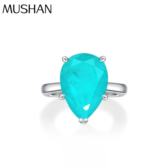 MuShan Jewelry Factory 4.5ct Teardrop Shaped 10*14 High Carbon Diamond Ring From Europe and America Simple and Elegant for Women