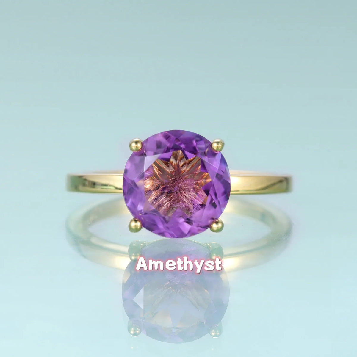 ArtistA Abiding Classic 4 Prong Round Brilliant Cut 9MM Big Gemstones 925 Silver Womans Solitaire Rings for Wedding Engagement