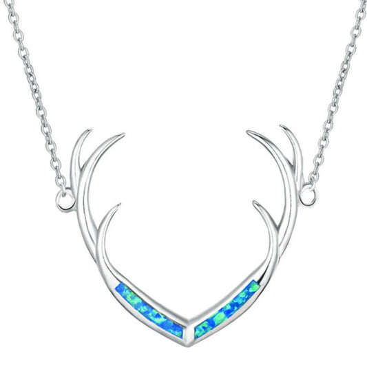 Ins TikTok Trendy Opal Reindeer Pendant - Hawaiian Beach Aesthetic Necklace Wholesale