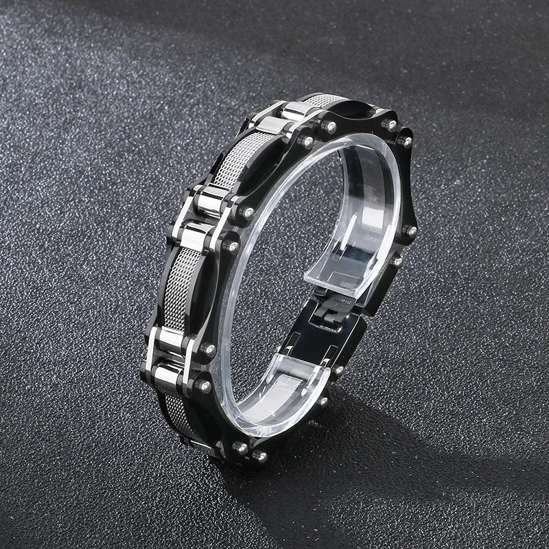 KALEN Stainless Steel Jewelry Fashion Bracelets Bike Chain Links Bracelet Homme for Men
