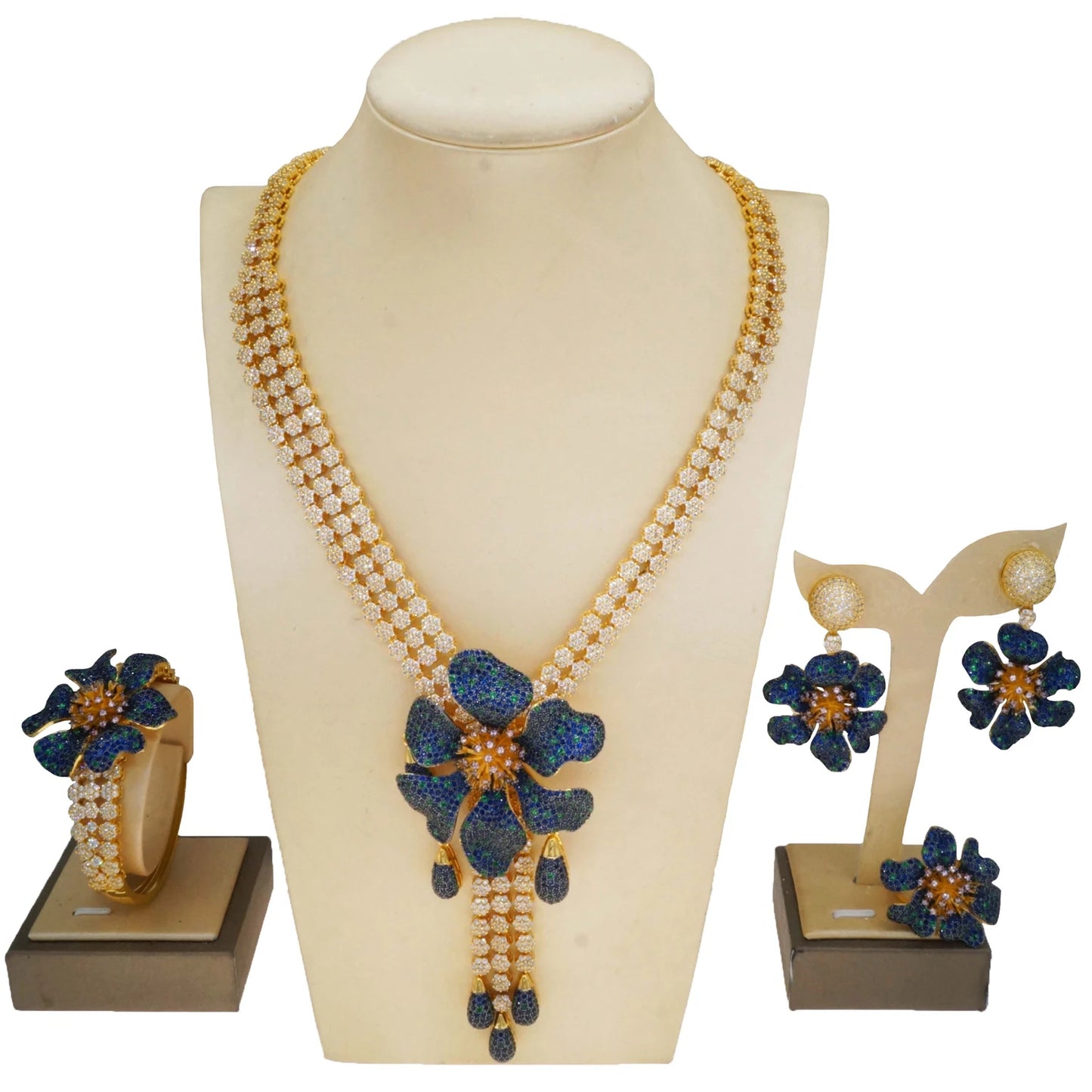Zhuerrui Customized Bridal Gold Jewelry Set High-end Multi Color BeadsJewelry Sets Favors Women Valentine's Day Gift HZ24002228