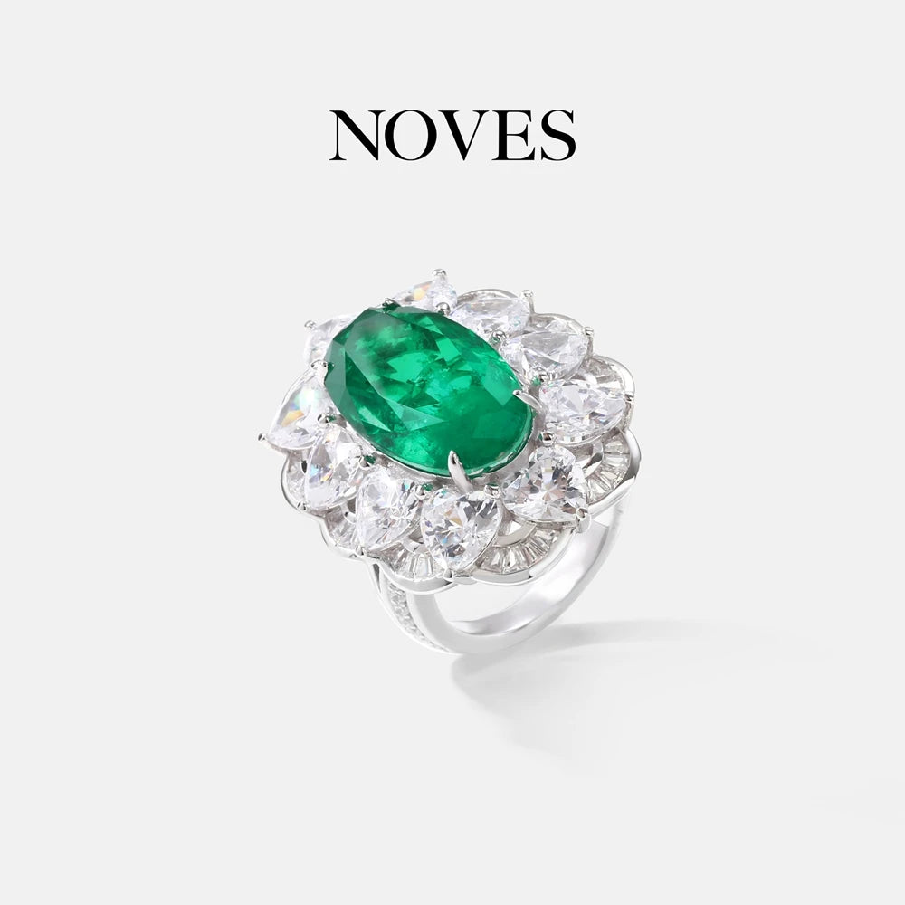 MuShan Jewelry Factory Grandmother Green 925 Sterling Silver Ring Is Cross Border Bestseller With High End Design
