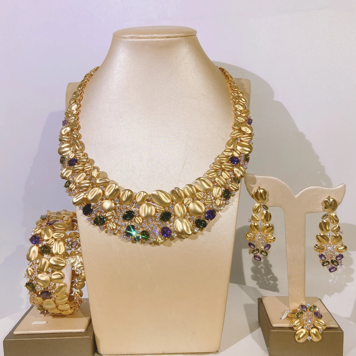 Zhuerrui American Diamond Jewelry Sets Luxury Cubic Zirconia Jewelry Set Wedding Party Fine Woman Jewelry Set HZ220505201