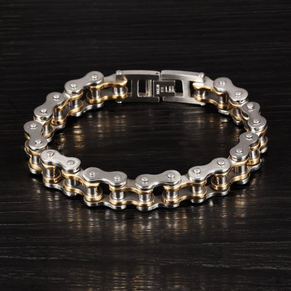 REBEL Best Quality Men Stainless Steel Fine Jewelry Bracelets Bangles for Men Hip Hop Gold Fashion Chain