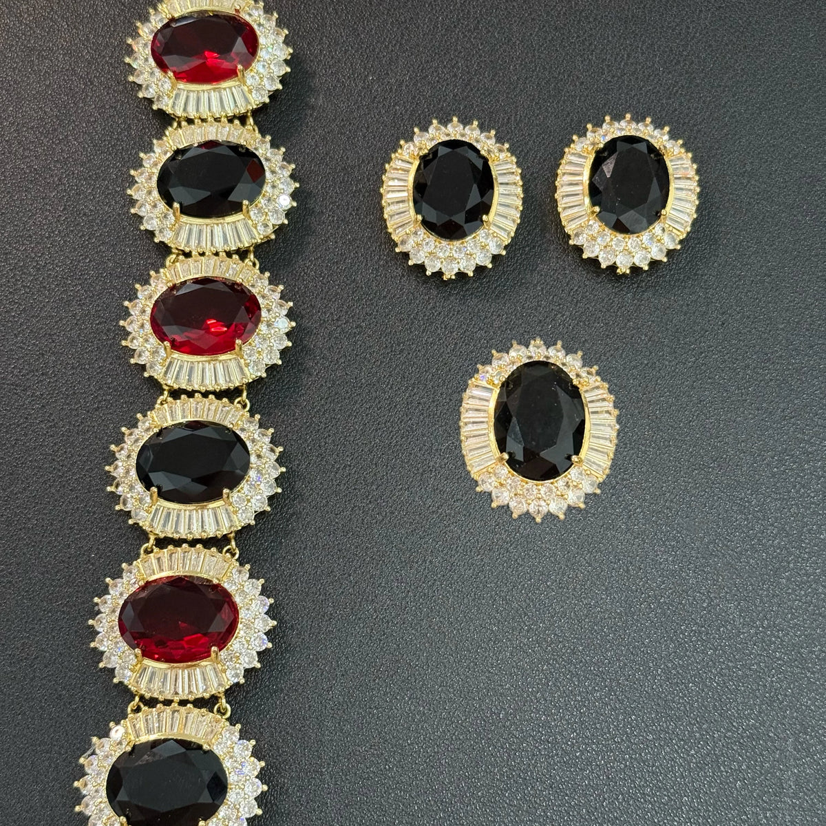 XOTICA TIANSHE Foreign Trade Wedding Set Earrings, Bracelets, Necklaces Brass Zircon Crystal