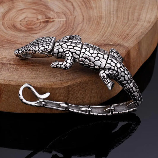 KALEN Hip Hop Crocodile Tiger Leopard High Quality Stainless Steel Bracelet for Men KB104111-BD