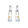 ArtistA Abiding Unique Design 925 Sterling Silver Moonstone Earrings Cut Women Bijoux Genuine Moonstone Dangle Drop Hoop Stud Earrings