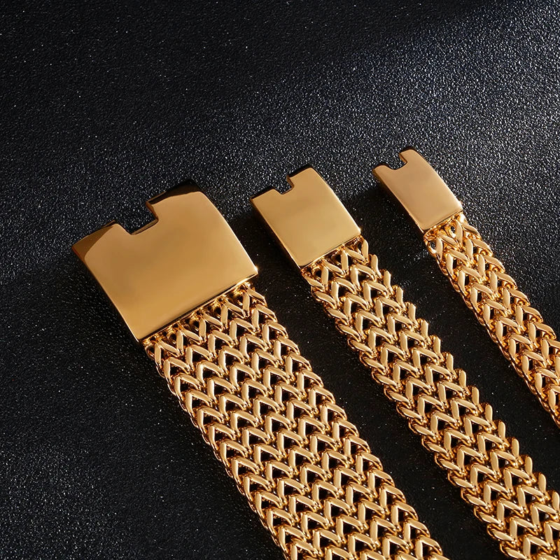 KALEN 18k Chain Luxury Bracelet Mens Charm Gold Plated Bracelets