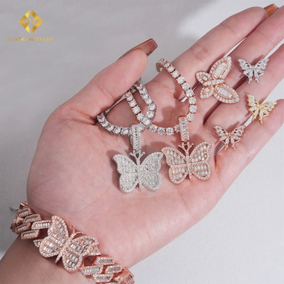 S&S D/VVS Moissanite 925 Silver Jewellery Set | Bracelet, Ring, Earrings & Pendant | Silver, Gold & Rose Gold | S&S Collection