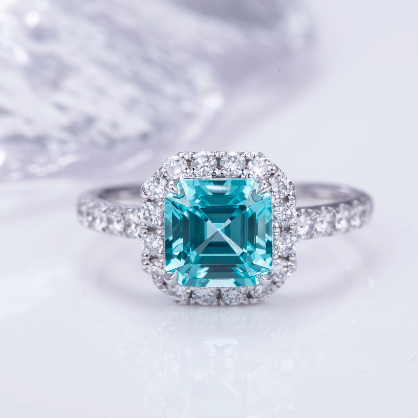 Messi Jewelry  MSR-1295 Customized 18K Gold Lab Grown Gemstone Ring Engagement Wedding Band for Women/girl