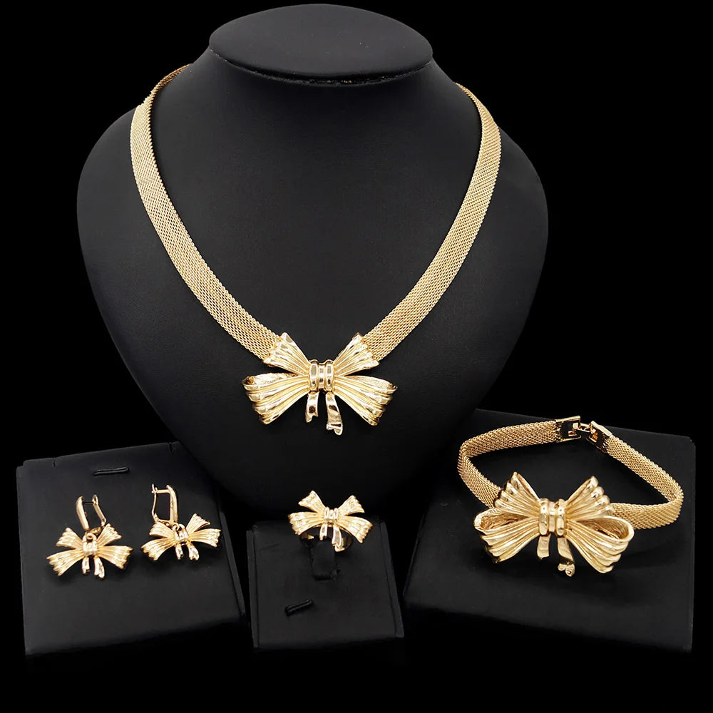 Zhuerrui Customized Gold Brass Jewelry Set Favors Flowers Bead Necklace Jewelry Sets Silver Women's Festival Gifts HN21010714