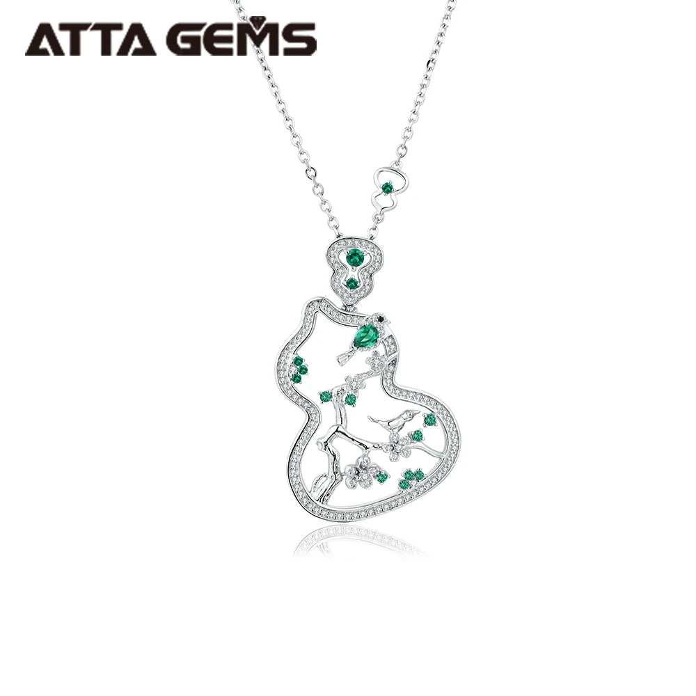 ArtistA Custom Fine Jewelry Set Lab Created Emerald 925 Silver Necklace Earrings Bracelet Rings St.Patrick's Day Gift