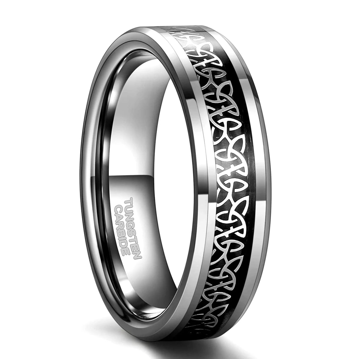 NEWLiFE REBEL Aspect Edge 6mm/8mm Celtic Ring in Tungsten
