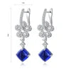 Gemfiori Anster High Quality S925 Lab Grown Sapphire Earring Stud Dainty Gemstone Stud Earrings for Women Daily Wear Gift