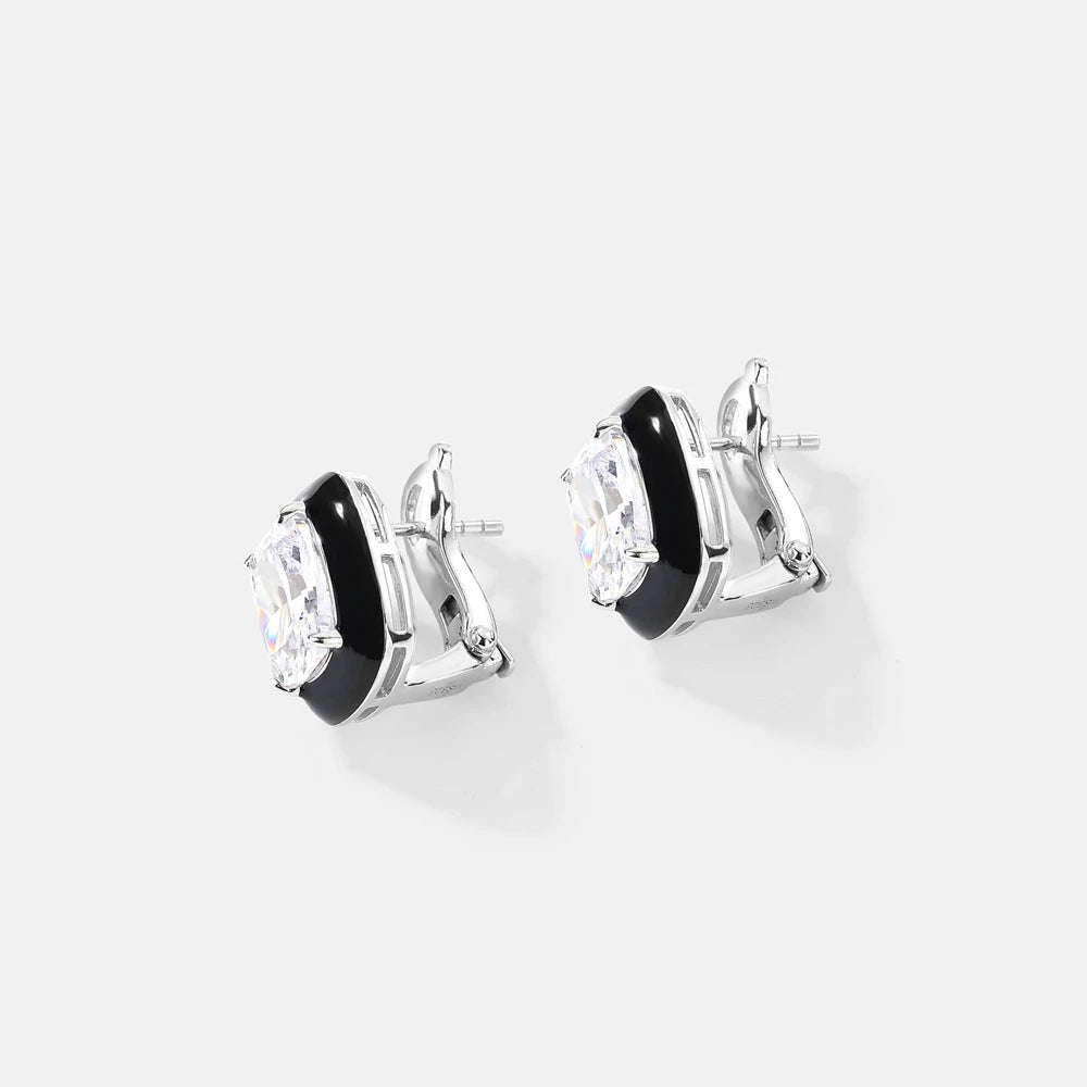 MUSHAN Jewelry Factory 925 Sterling Silver Earrings for Women Niche Light Luxury and High End Look Set With High Carbon Diamonds