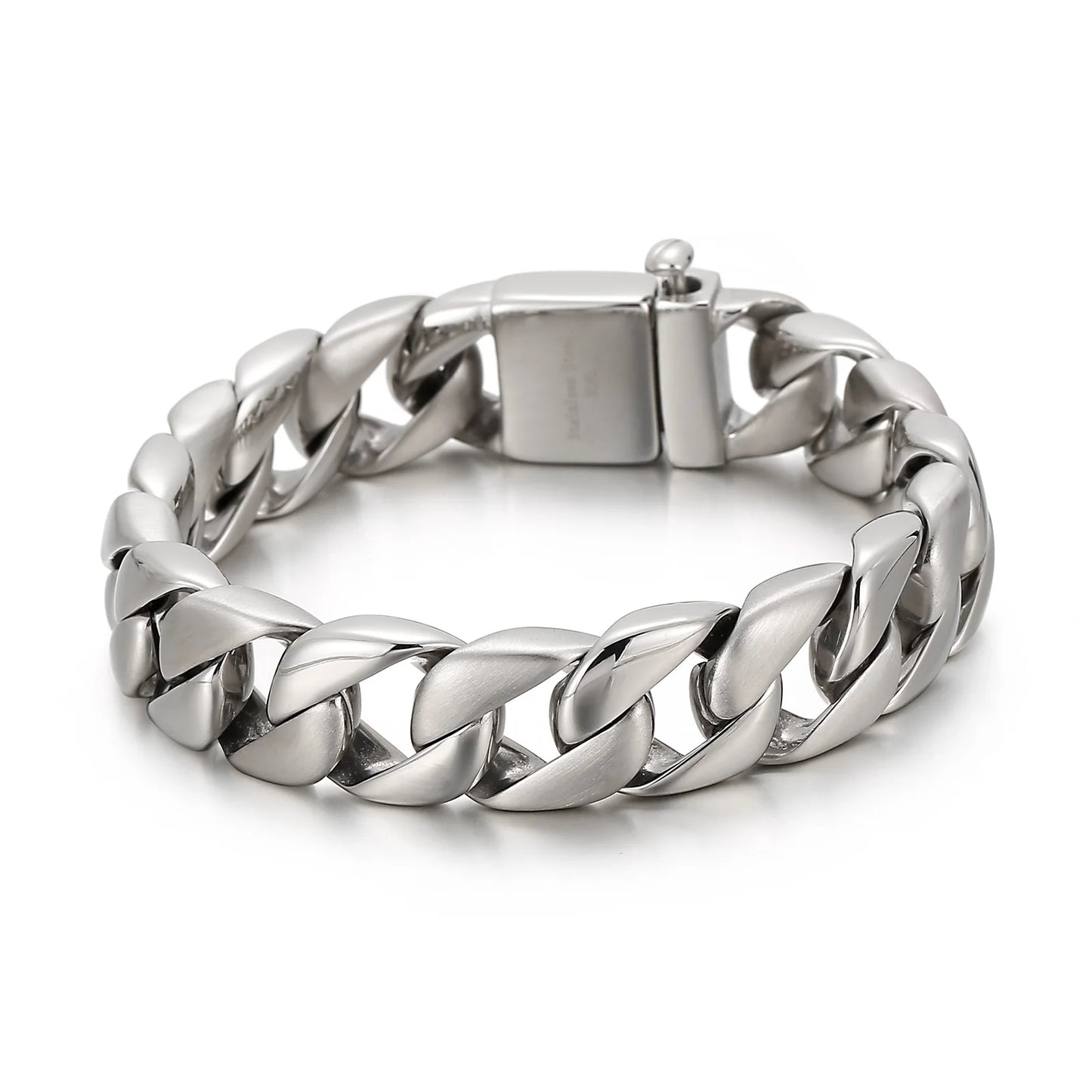KALEN Personality Trendy 22cm Stainless Steel Shiny Men's Bracelet