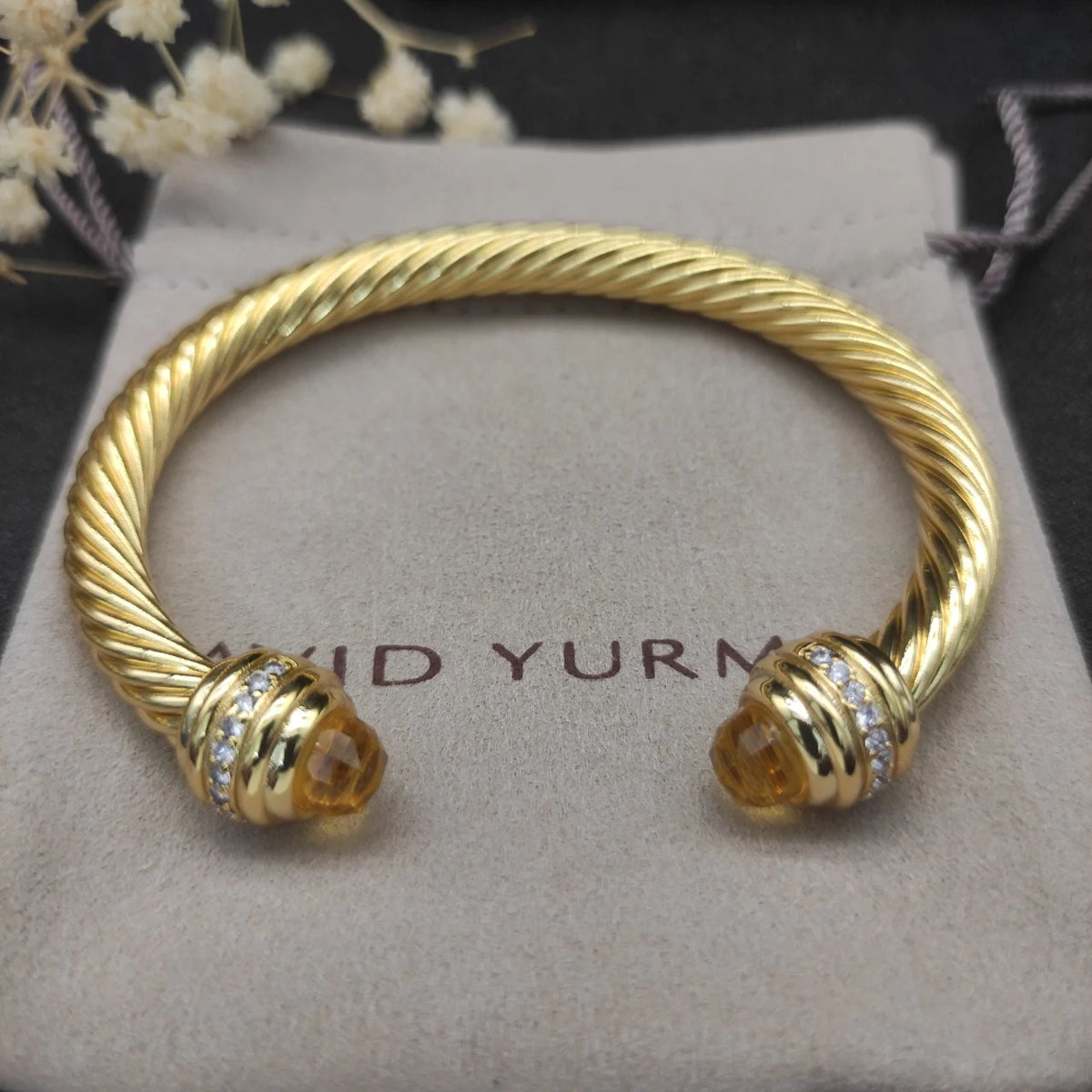 FASHIONISTA DY High-Quality 7mm Gold-Plated Diamond-Set Fashion Bracelet, Unisex Silver-Plated Diamond-Set Bracelet, Jewelry