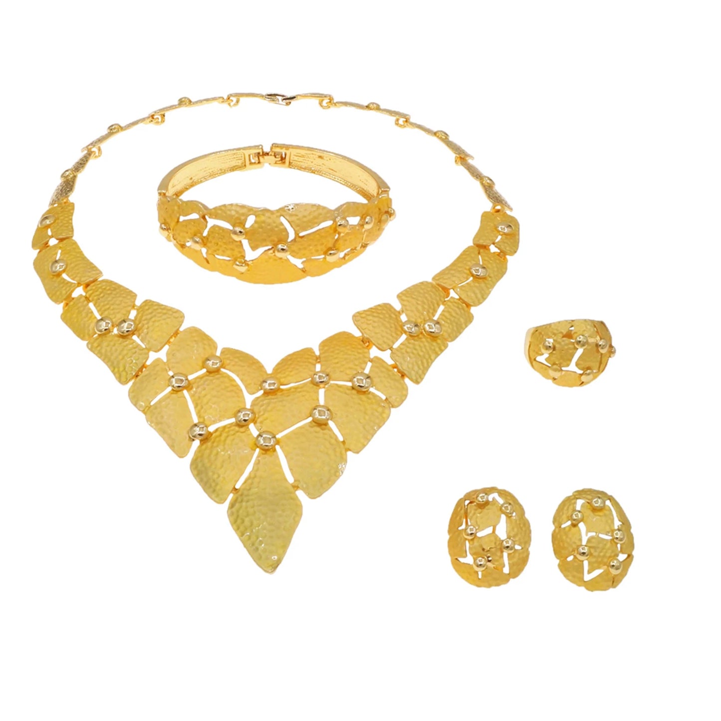 Zhuerrui Hot Selling Luxury Gold Jewelry Sets Simple Bead Necklace Jewelry Set Fashionable Valentine's Day Gifts HA2337714